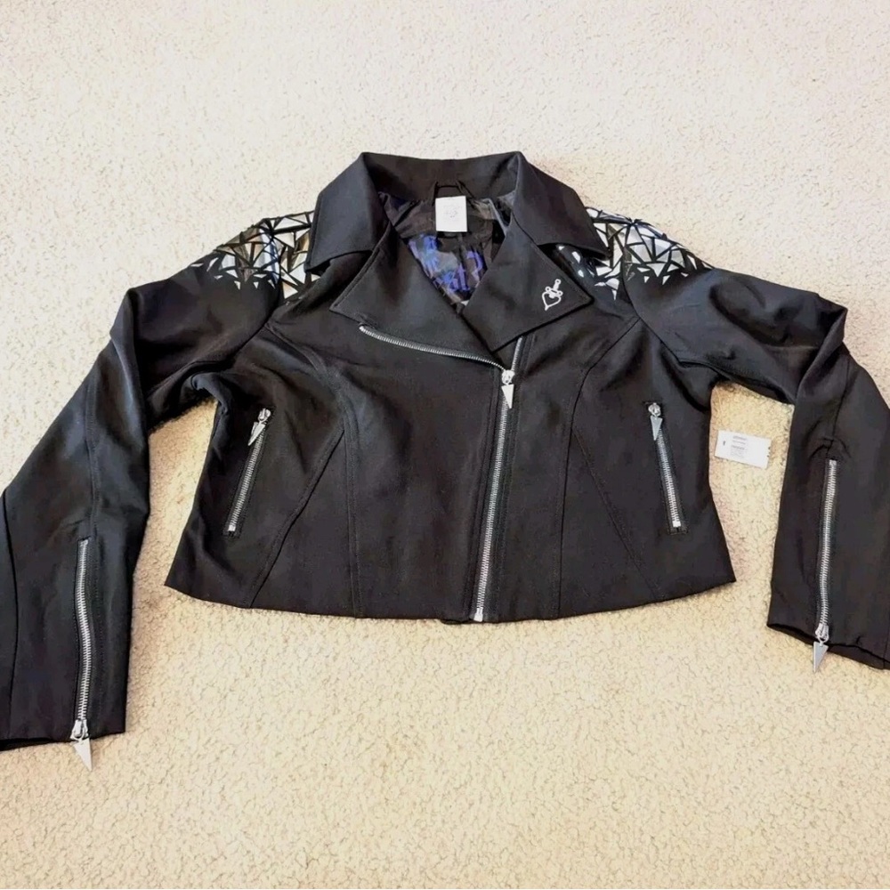 Disney Evil Queen Black and Silver Women's Leather Jacket